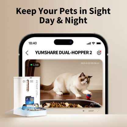 Petkit - YumShare Dual 2 med AI-kamera