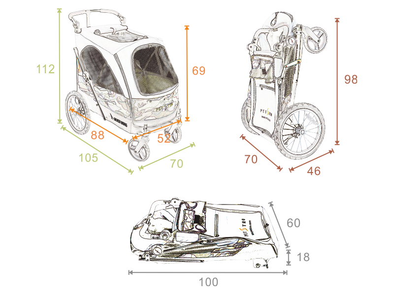 Petstro - Silverwing - XL - Sort/Turkis