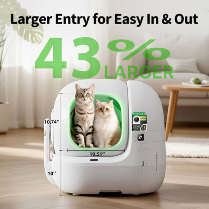 Petkit - Purobot Max Pro 2 selvrensende kattedo + Petkit Mixed kattesand (4pk)