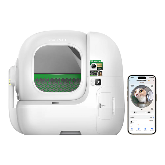 Petkit - Purobot Max Pro 2 selvrensende kattedo + Petkit Mixed kattesand (4pk)